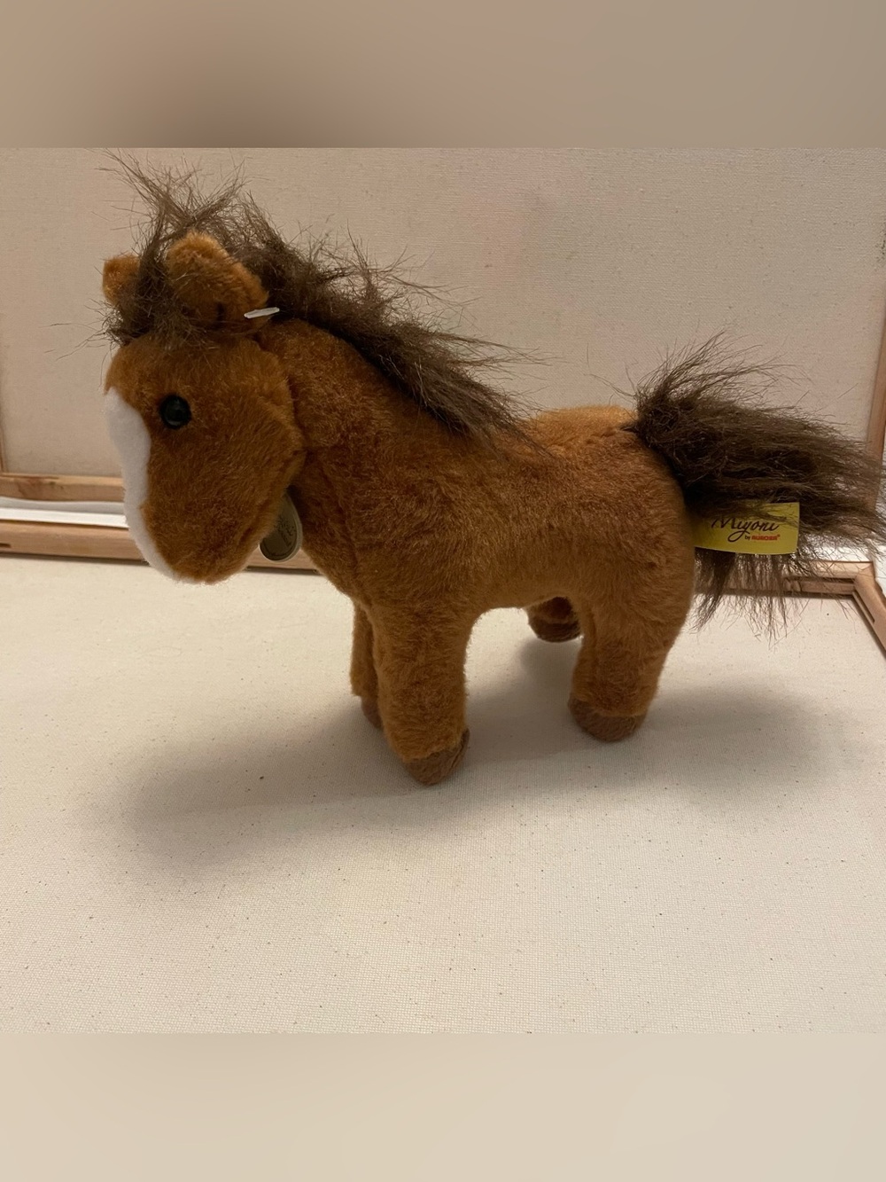 Miyoni Aurora Plush Brown Horse Toy - Soft Stuffed Animal